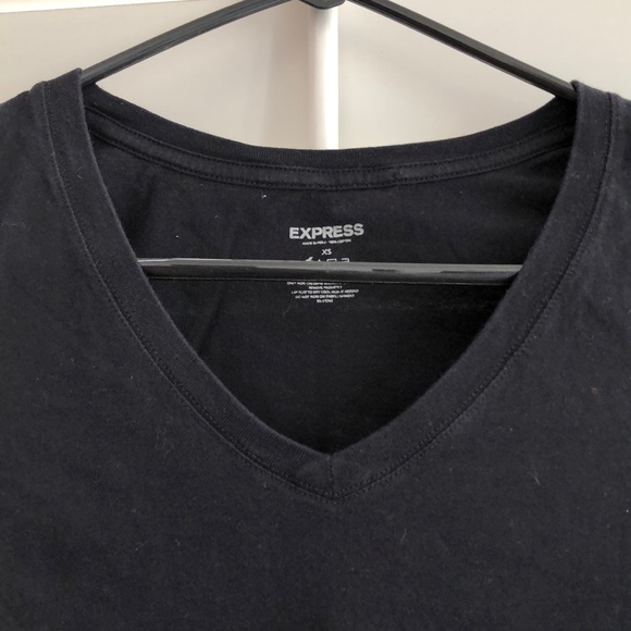 [5 for $25] Vneck Black short sleeve shirt - Picture 2 of 3